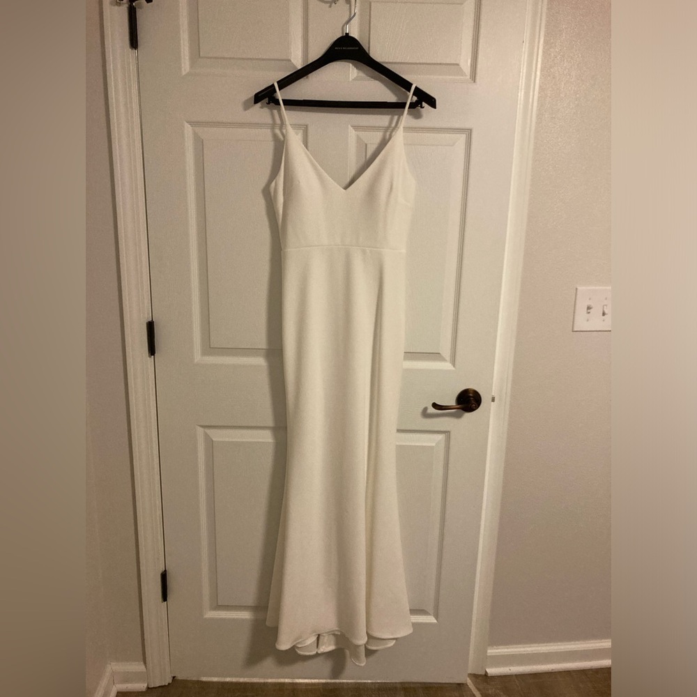 Lulus XS White Fitted Dress